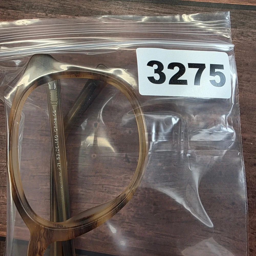 Warby Parker‎ Downing Eyeglass Frames Striated Amber Brown 53-20-140
